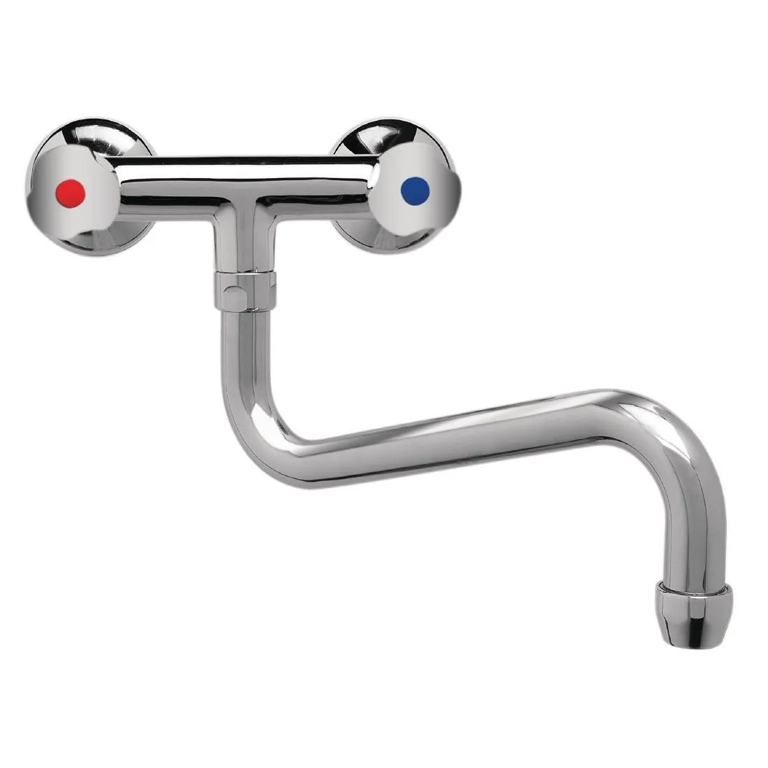 Rubinetto miscelatore Bitrou modello pesante 3/4" fissaggio a parete collo basso - L 250 mm