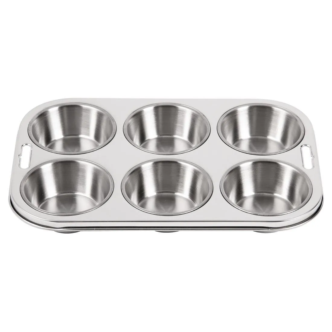 Piastra 6 stampi muffin profondi in inox