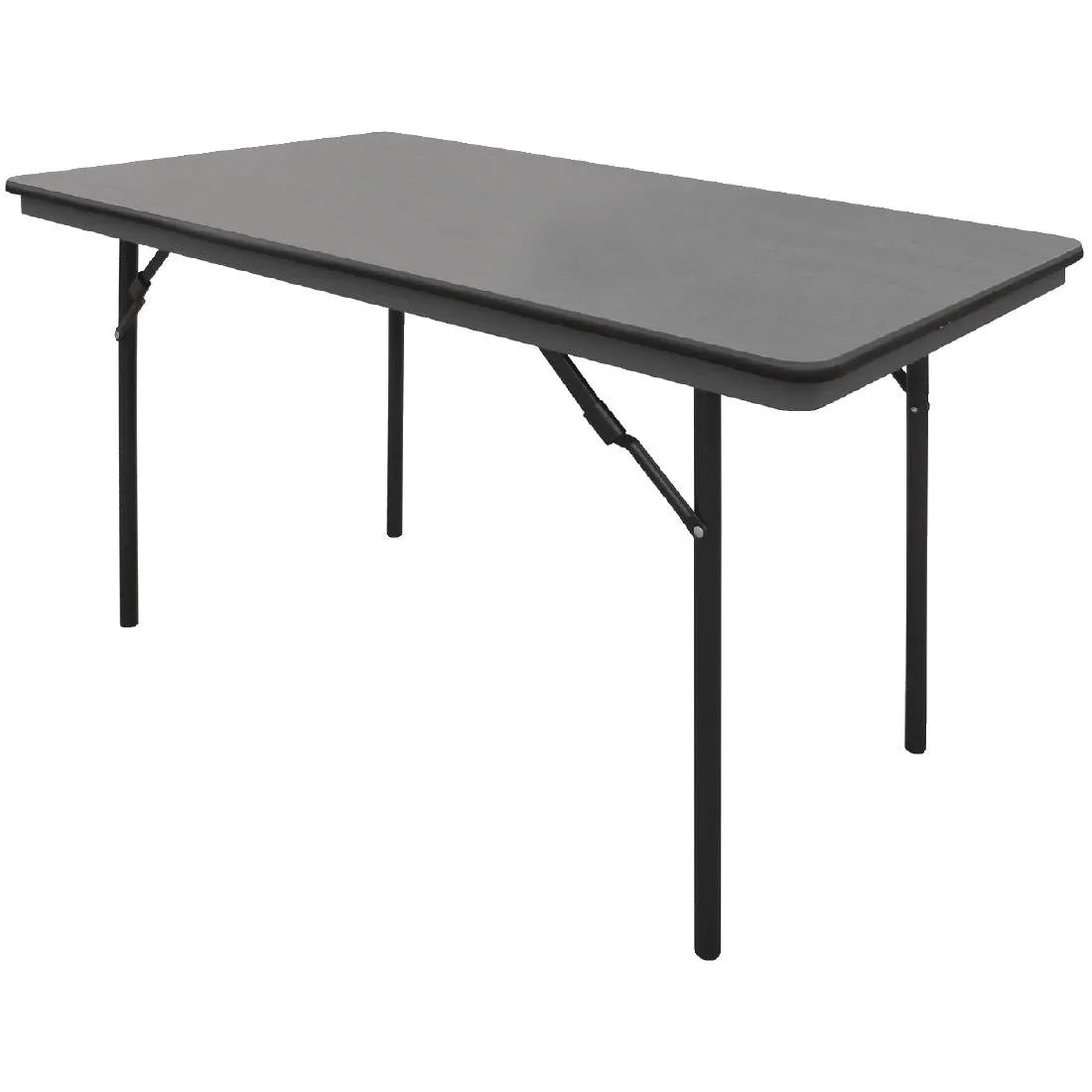 Tavolo rettangolare pieghevole grigio in ABS - 1220 mm