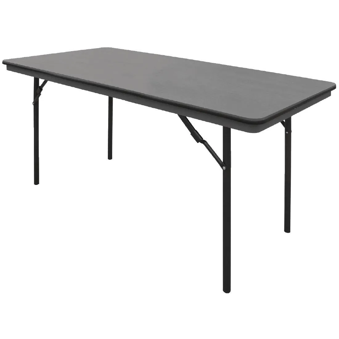 Tavolo rettangolare pieghevole grigio in ABS - 1520mm