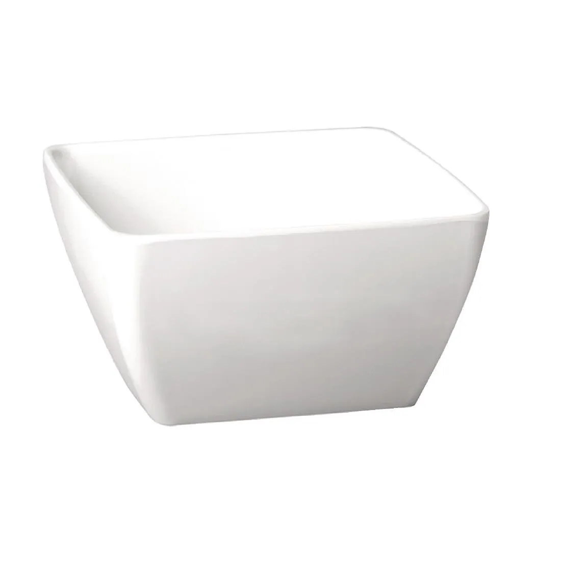 Bowl Quadrato in Melamina Pura Bianca - 125mm