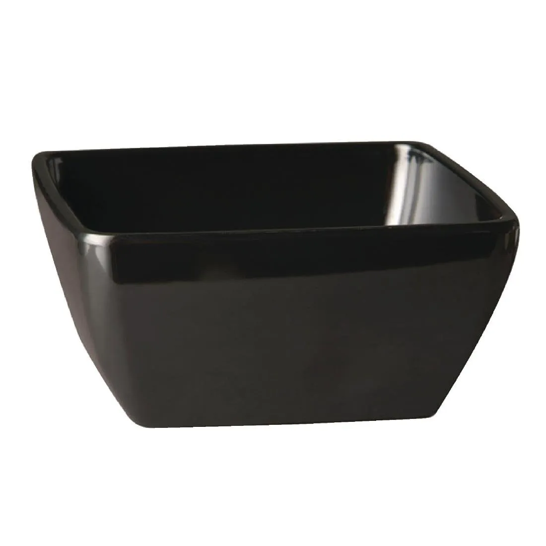 Bowl Quadrato in Melamina Pura Nero - 125mm