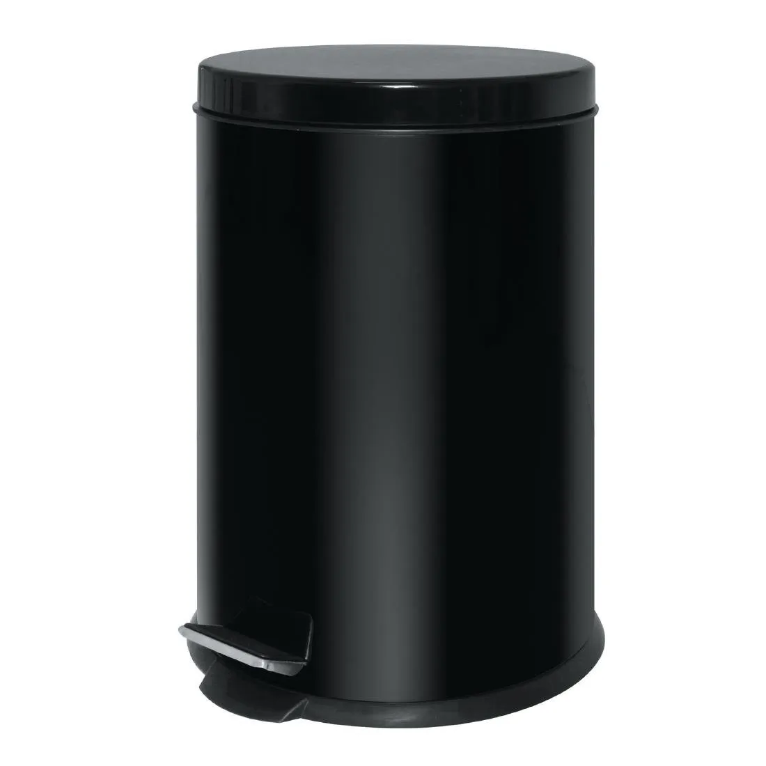 Cestino con pedale in acciaio inossidabile nero - 20L