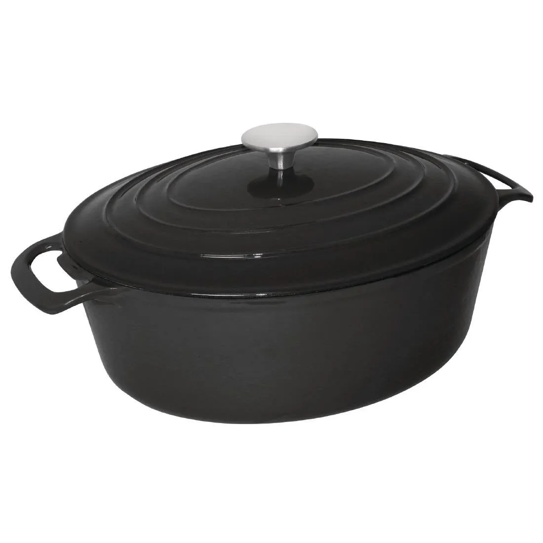 Grande Coccotte Ovale Nera - 6L