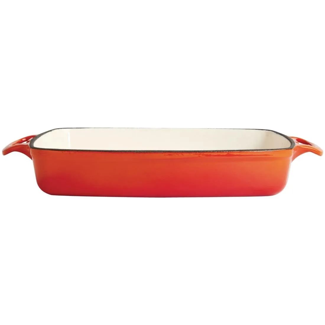 Piatto in ghisa rettangolare arancione - 2,8L