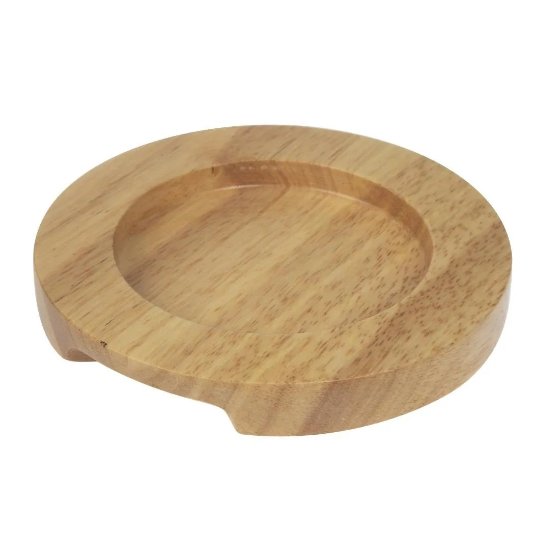 Support in legno chiaro per mini casseruola e mini padella
