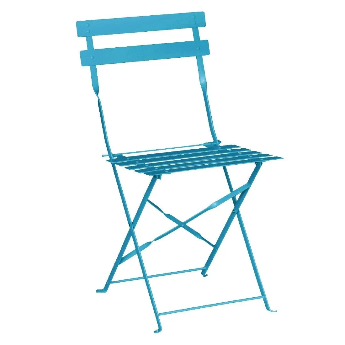 Sedie da terrazza in acciaio - Blu turchese - Set di 2