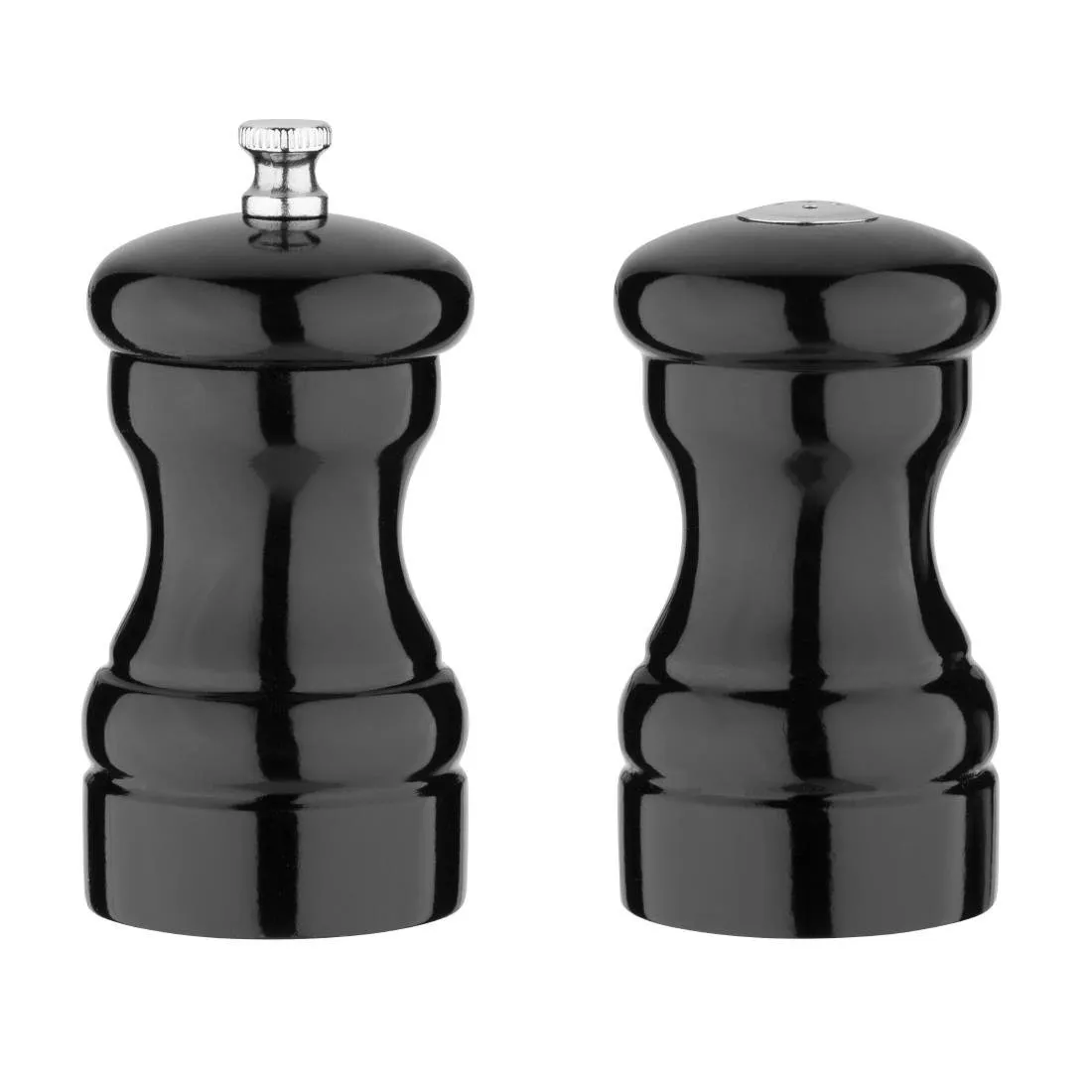 Insieme Sale E Pepe In Legno Nero