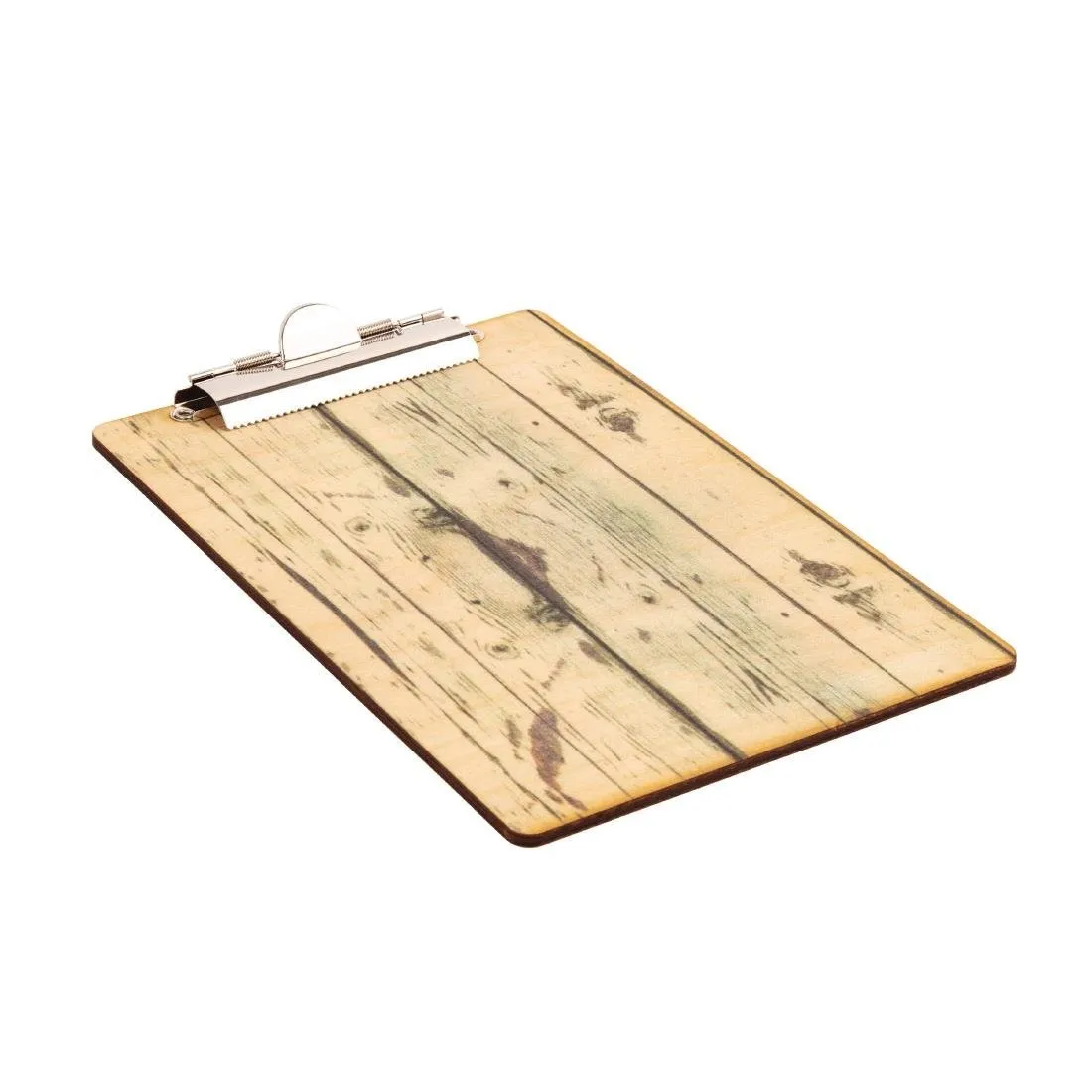 Targa Porta-menu Effetto Legno Chiaro A4