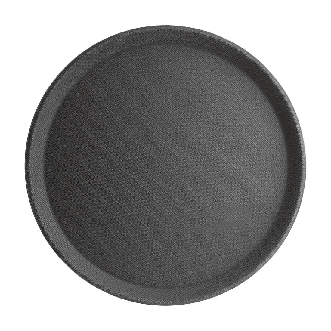 Piatto Antiscivolo in Fibra di Vetro Rotondo Nero 406mm