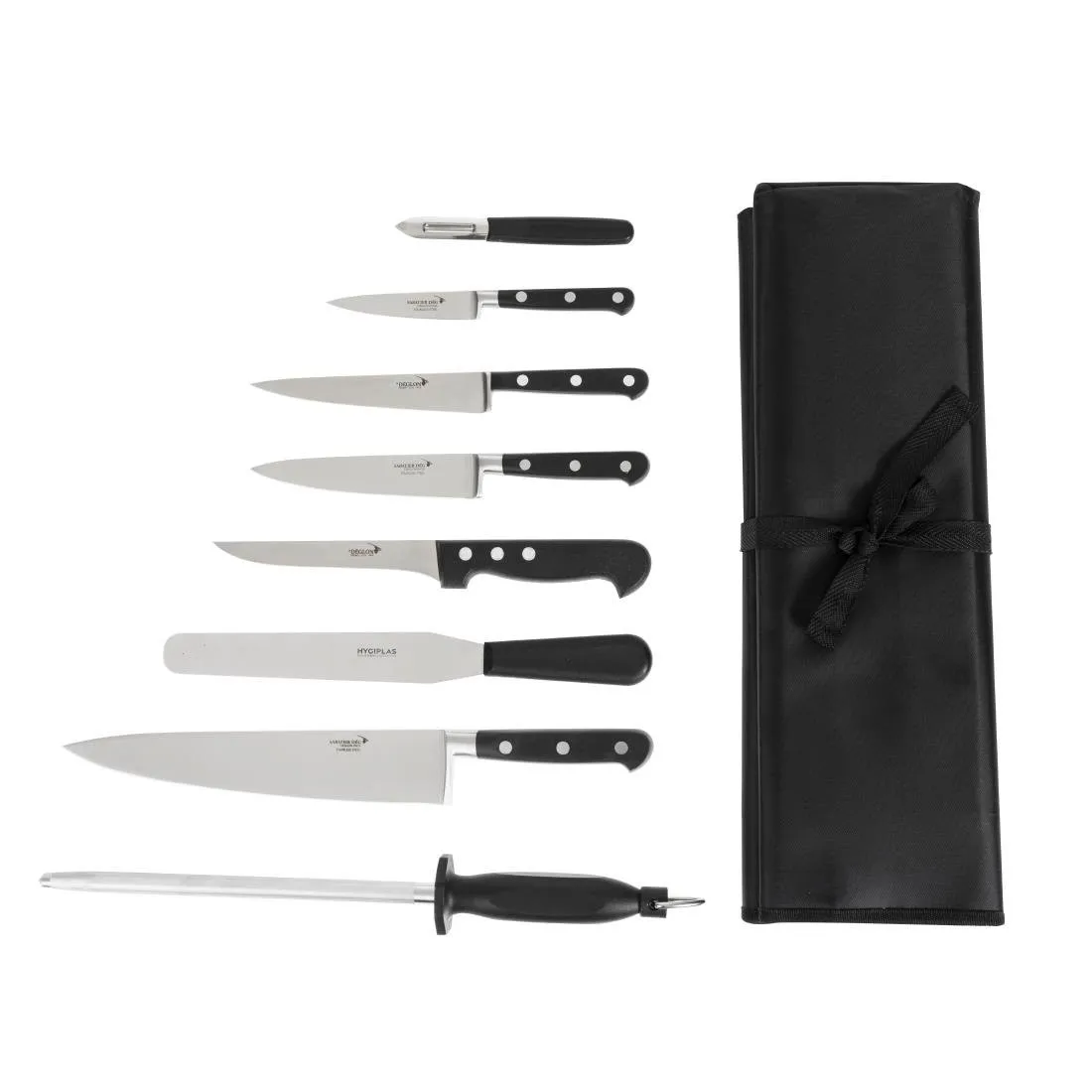 Set di 8 coltelli con custodia