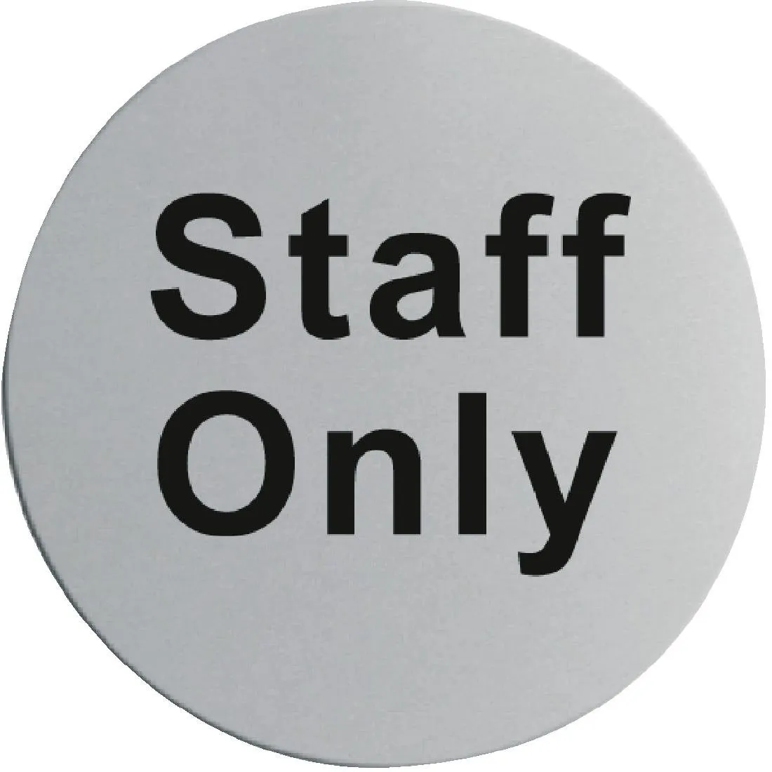 Segnaletica porta in acciaio inox "Staff Only"