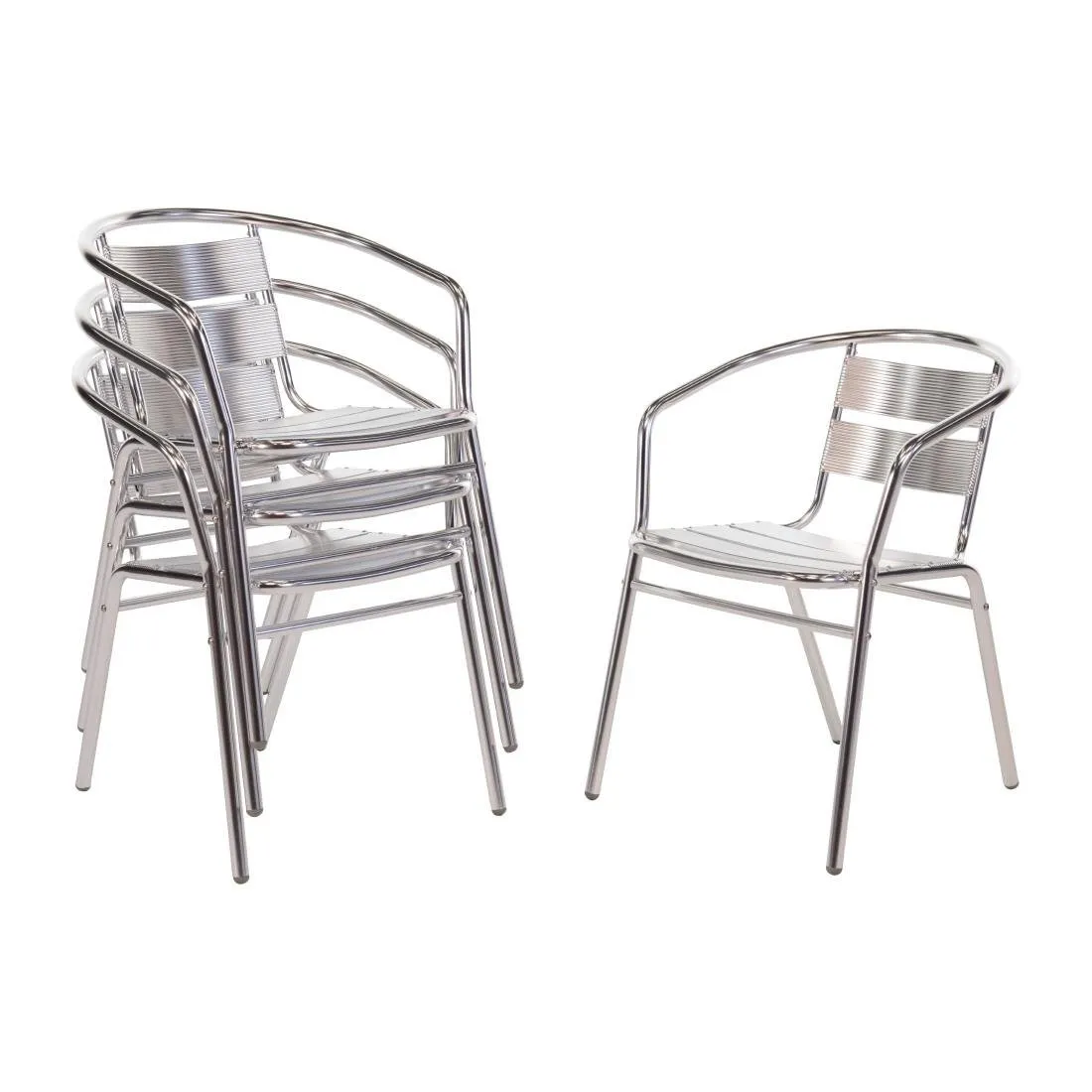 Sedie impilabili in alluminio - Set di 4
