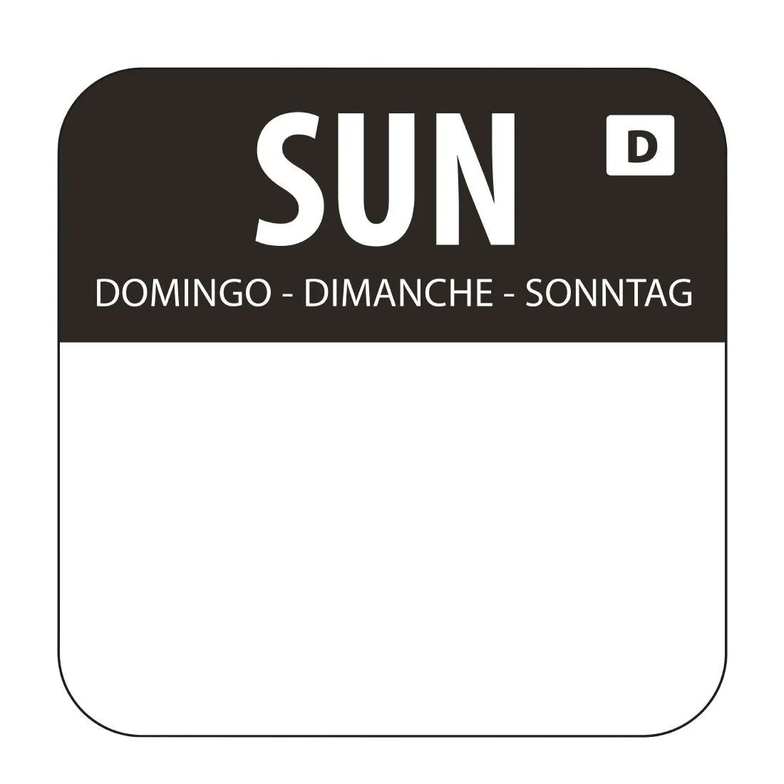 Etichette Solubili per Alimenti "Domenica" - Scatola da 1000