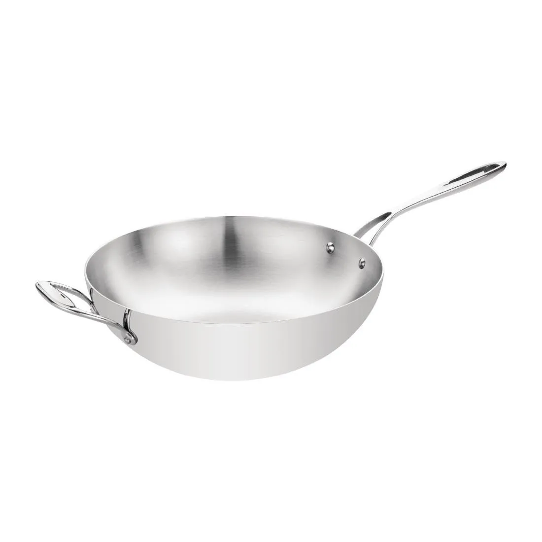 Wok Triplo Spessore Con Fondo Piatto