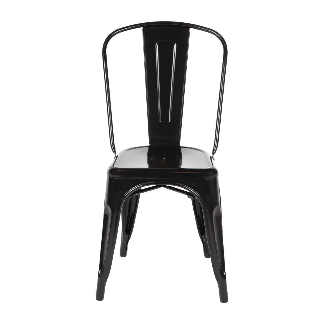 Sedie Bistro in Acciaio - Nero - Set di 4