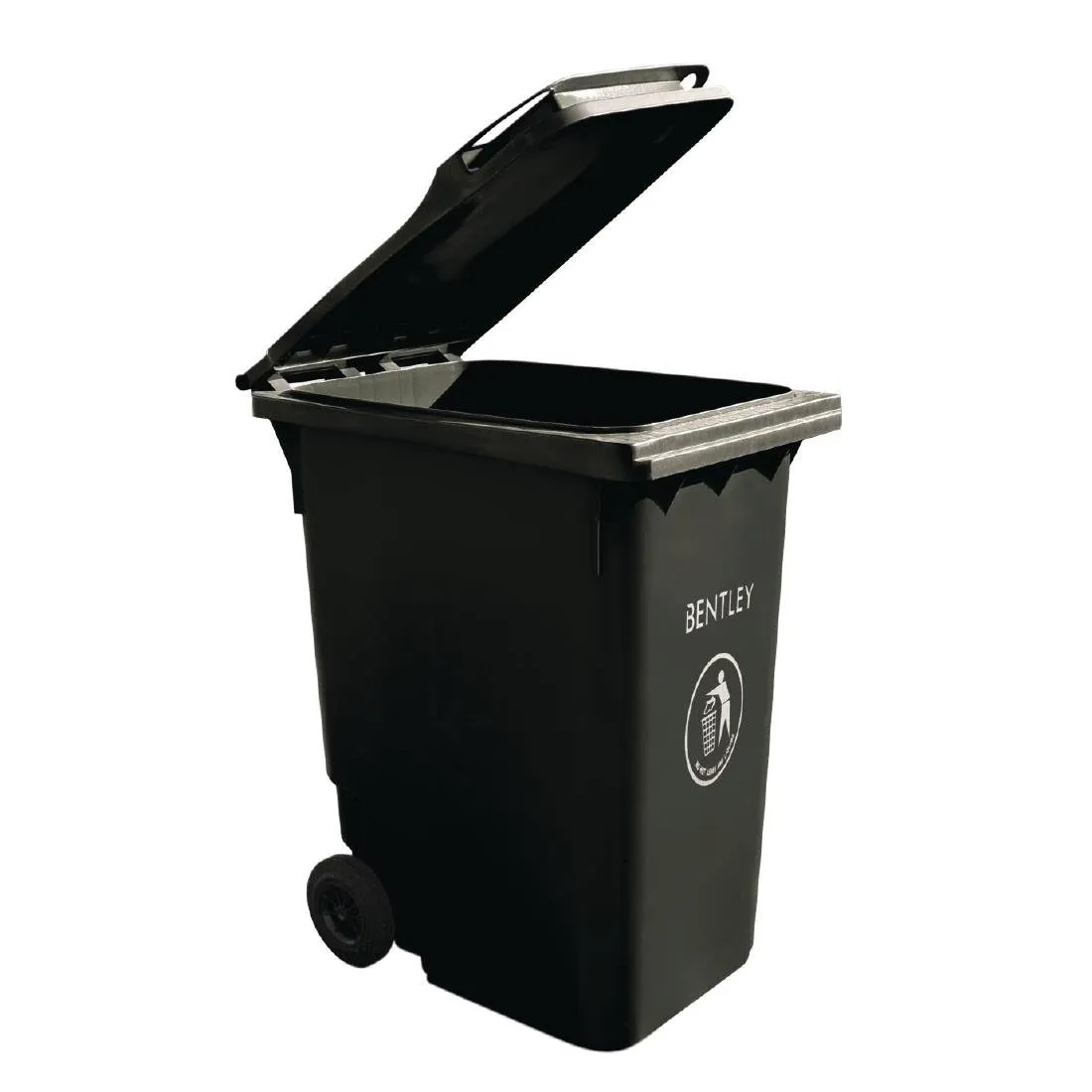 Cestino con ruote nero da 240 L