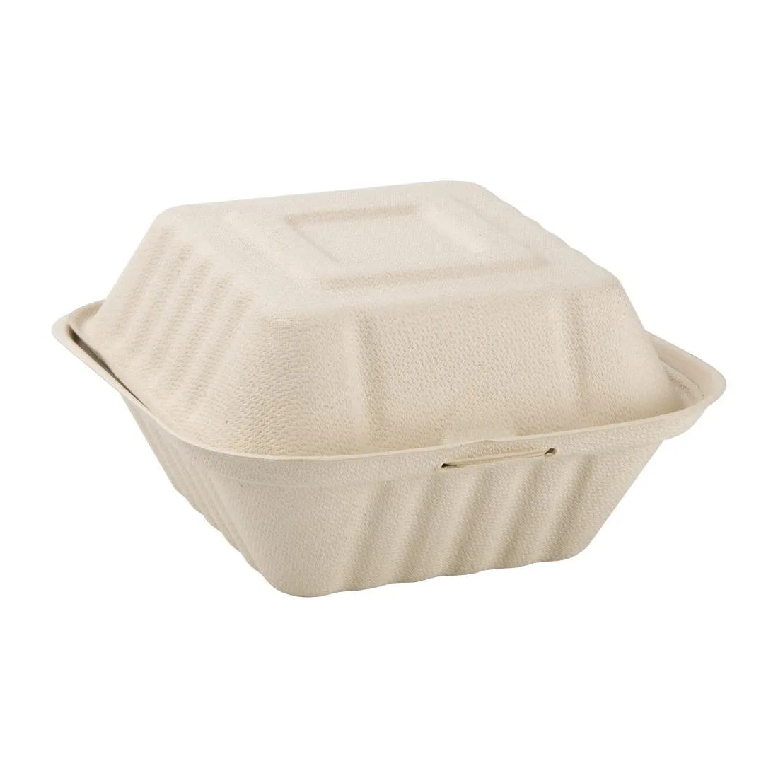 Scatole Hamburger Compostabili in Bagassa Naturale da 152 mm - Lotto da 500