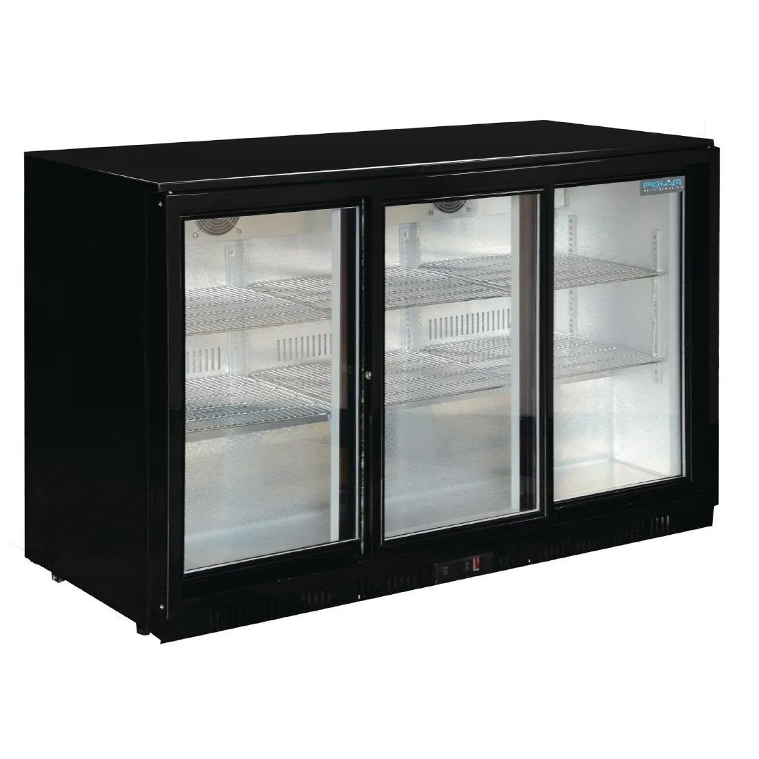 Retrobar Refrigerato - 3 Porte in Vetro Scorrevoli - 330 L