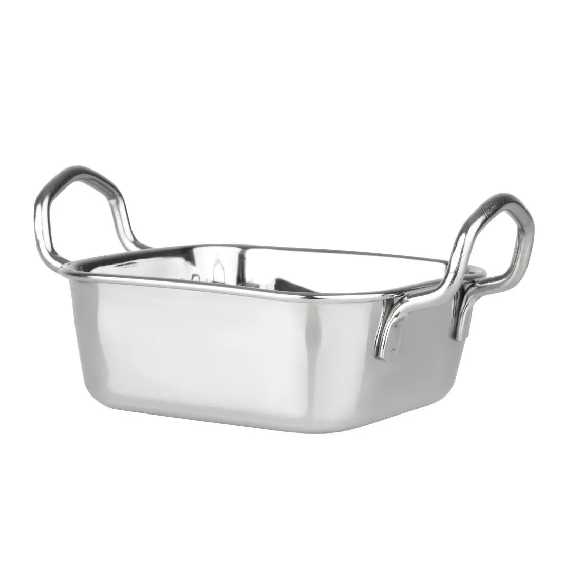 Piatto di Presentazione in Acciaio Inox Quadrato - 115 x 115 mm