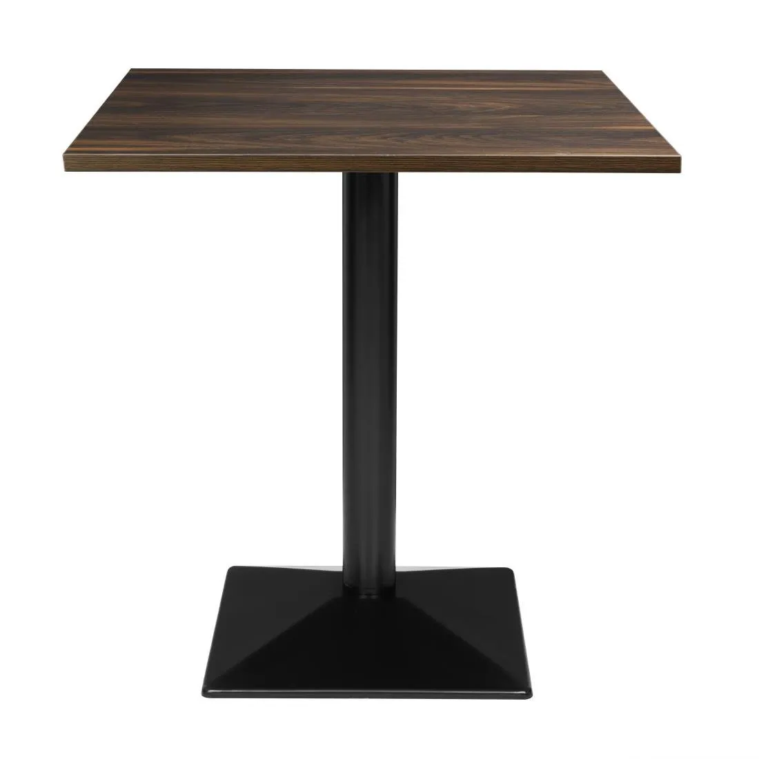 Tavolo Quadrato Effetto Legno Scuro - 70 x 70 cm