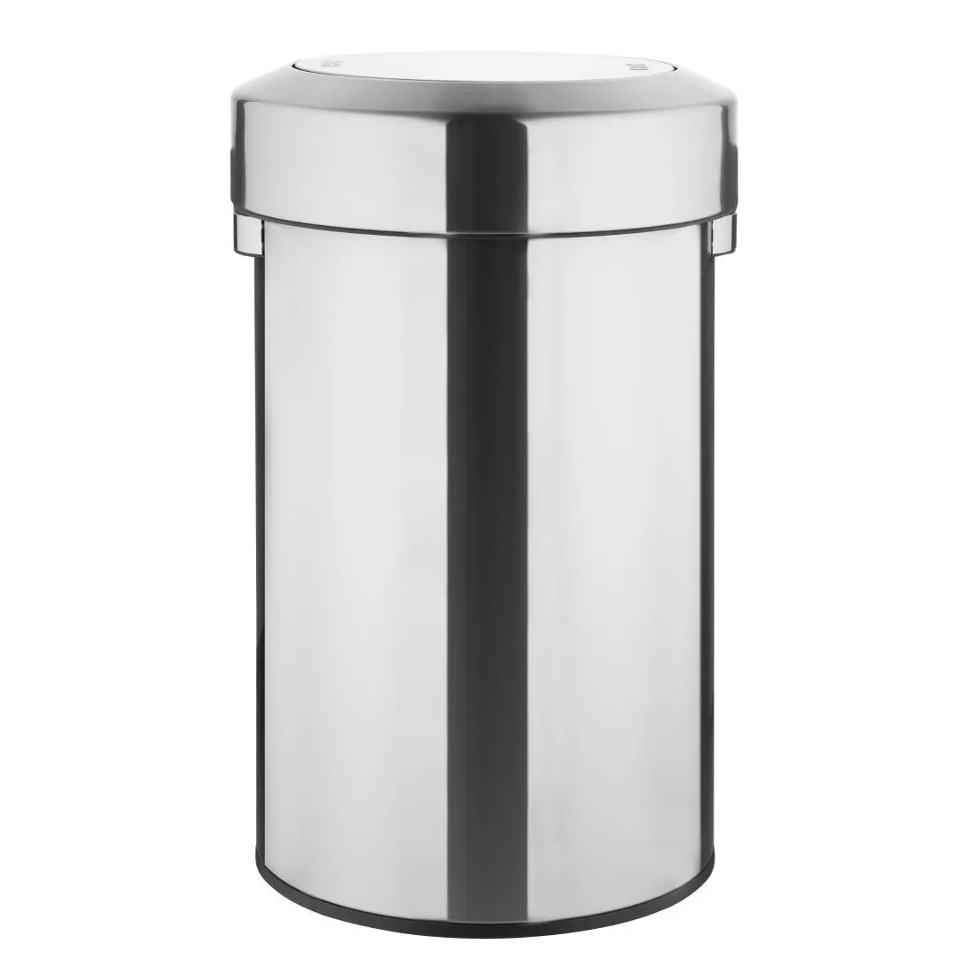 Pattumiera in Acciaio Spazzolato con Coperchio Oscillante - 70 L
