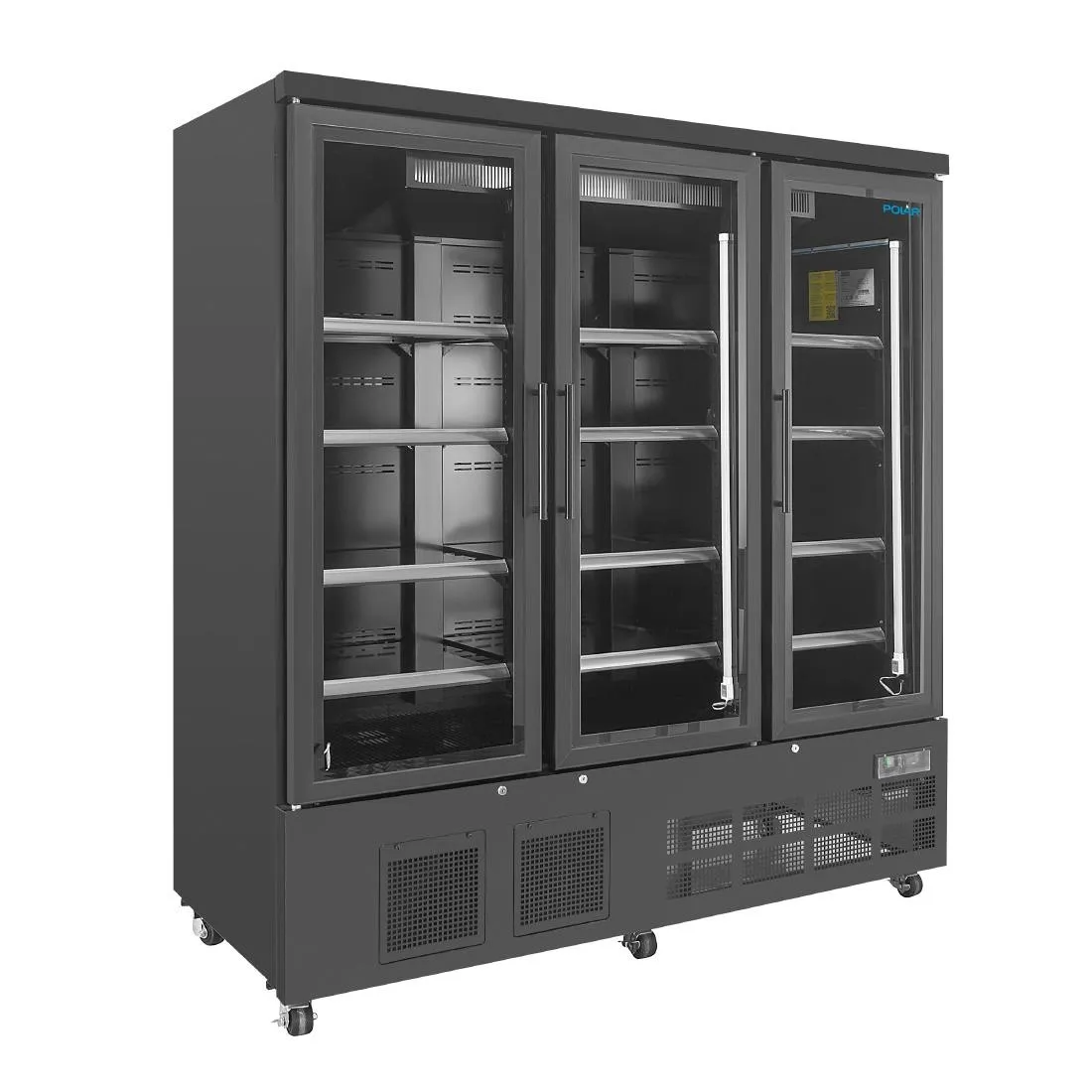 Vetrina Refrigerata a 3 Porte - 1156 L - Positiva Nera