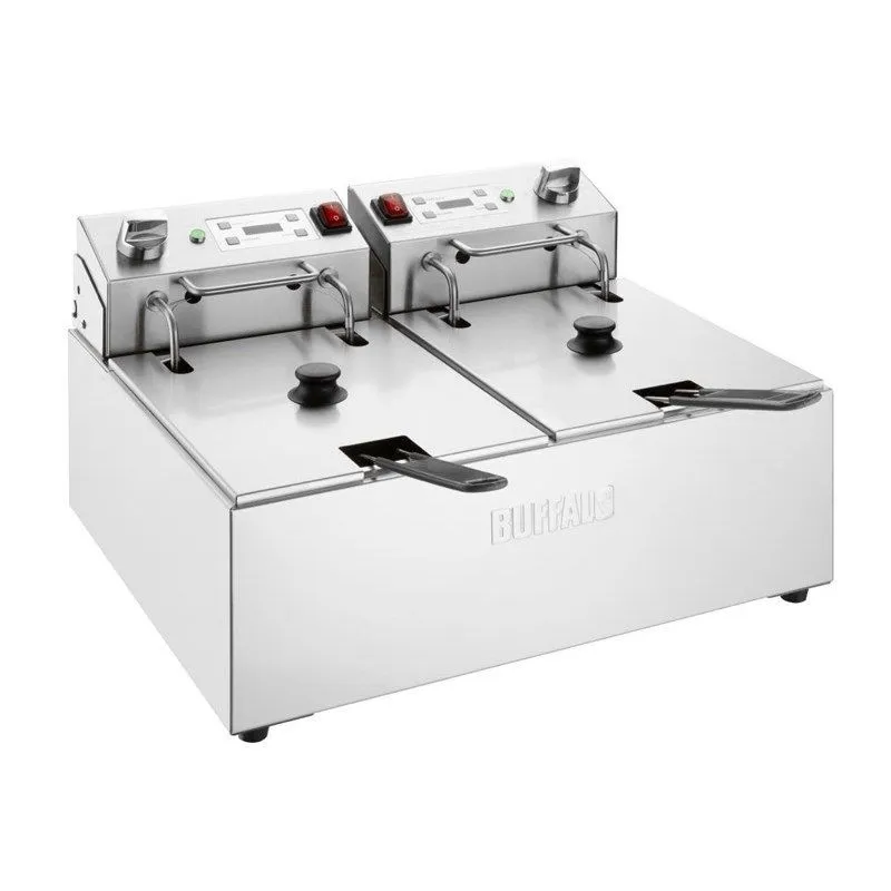 Friggitrice Elettrica Doppia Con Timer - 2 X 5 L