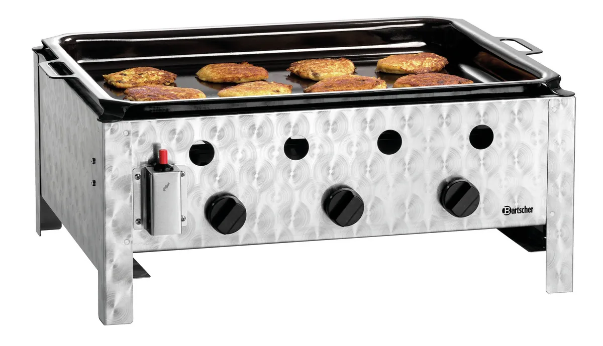 Grill da Tavolo - Combinato a Gas Piastra Liscia