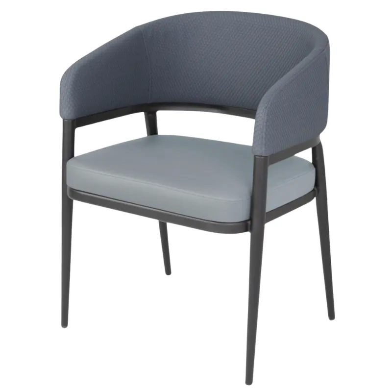 Poltrone Meridian in PVC Blu - Set di 2