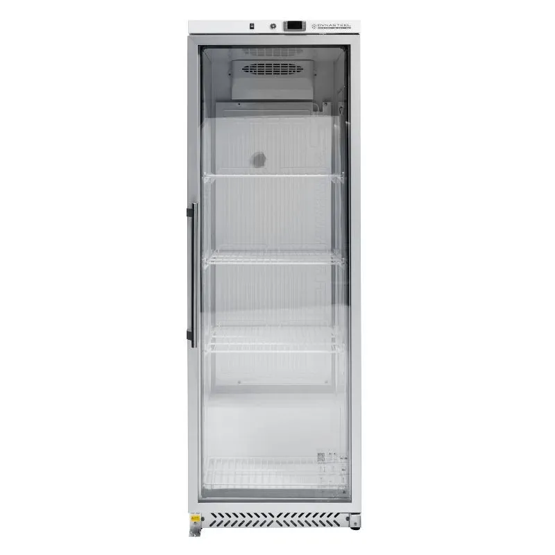 Armadio Refrigerato Positivo Vetrato 380 L 0/+8°C, Freddo Statico, 4 Livelli