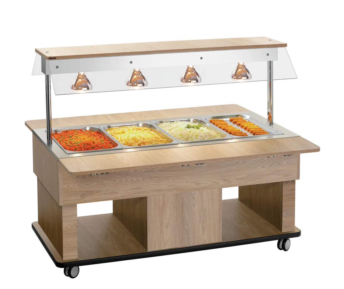 Carrello Buffet Caldo Bambino - 4 x GN 1/1