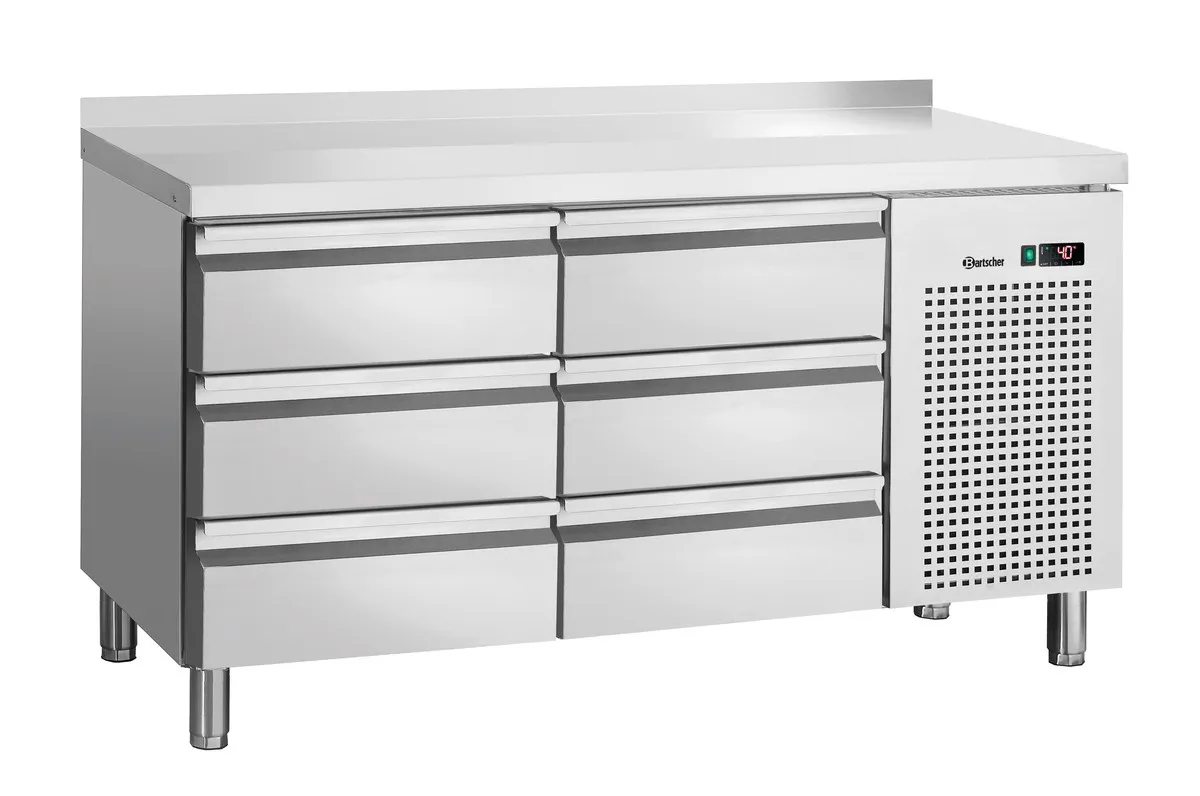 Tavolo Refrigerato Positivo 6 Cassetti GN 1/1 con Alzatina