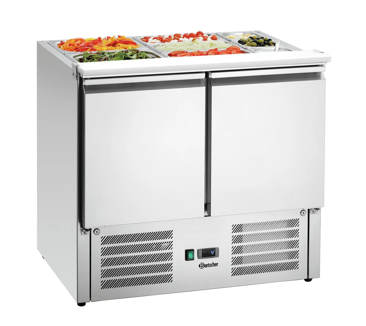 Saladette Refrigerata a 2 Porte - 2 x GN 1/1 e 3 x GN 1/6
