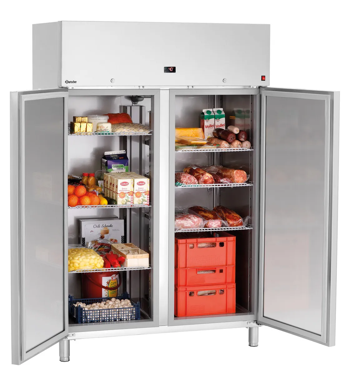 Armadio Refrigerato Positivo Inox - GN 2/1 - 1400 L