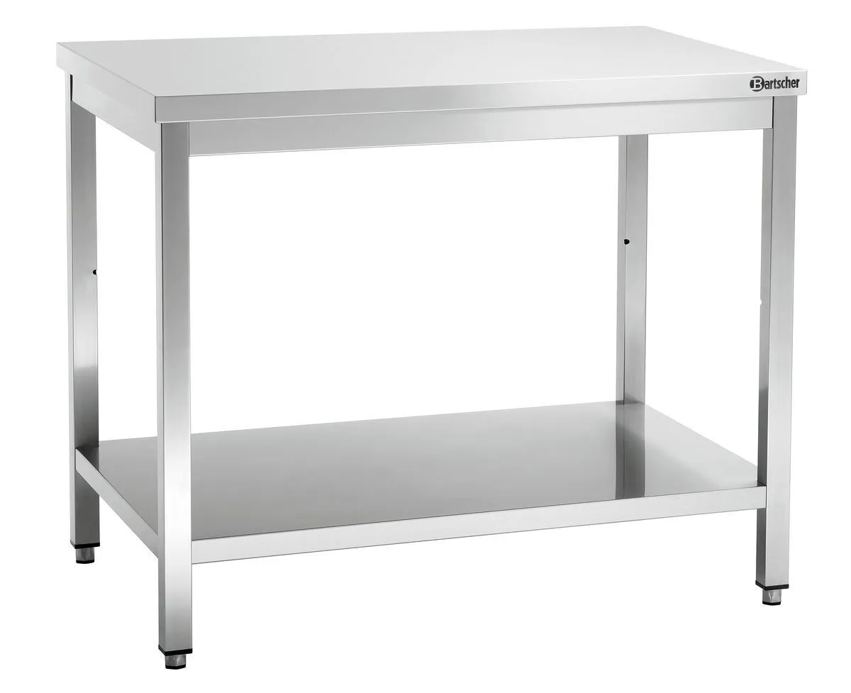 Tavolo da Lavoro in Acciaio Inox con Ripiano Inferiore - P 700 mm - L 1000 mm