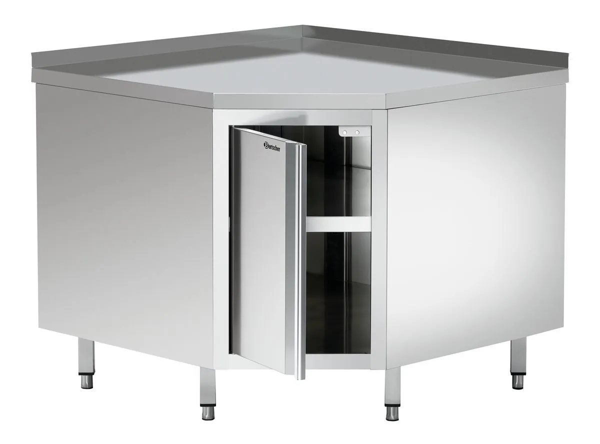 Mobile Angolare in Acciaio Inox - L 1000 x P 1000 mm