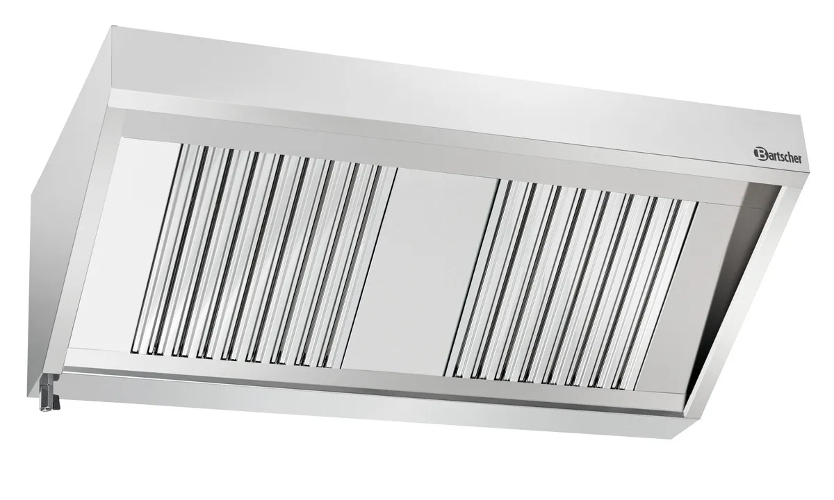 Cappa a Parete con Motore e Illuminazione - L 1400 x P 700 mm