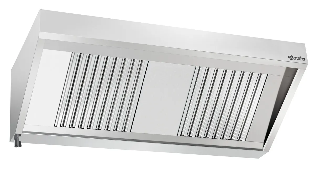 Cappa a Parete con Motore e Illuminazione - L 1500 x P 700 mm