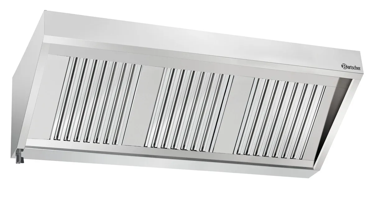 Cappa a Parete con Motore e Illuminazione - L 1600 x P 700 mm