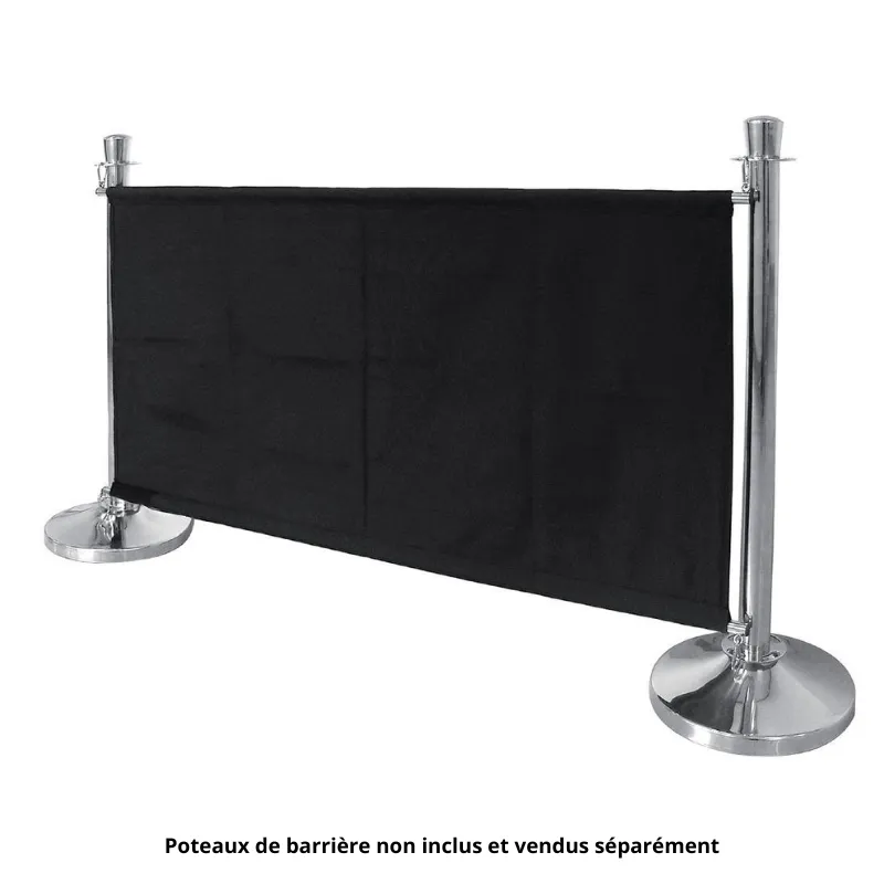 Barriera in Tela Nera con Fissaggi