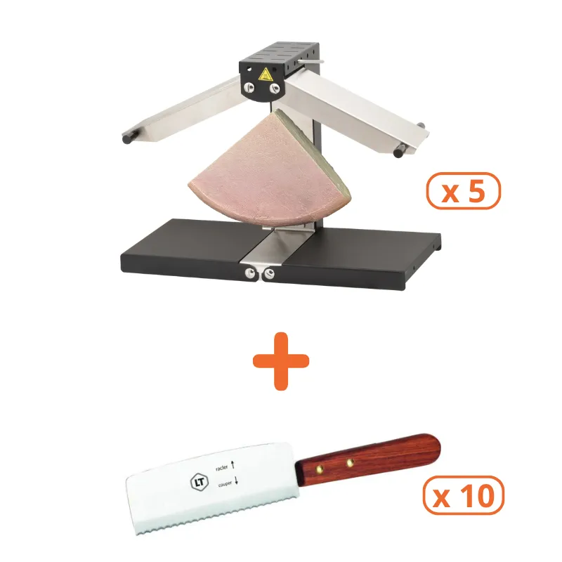 Pacchetto Brezières Basalte e Coltelli per Raclette
