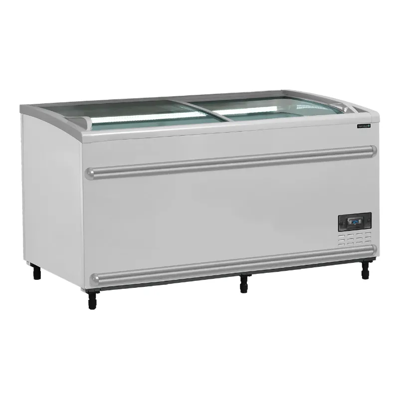 Frigorifero Congelatore Coperchio Vetro Curvo - Bianco - 422 L