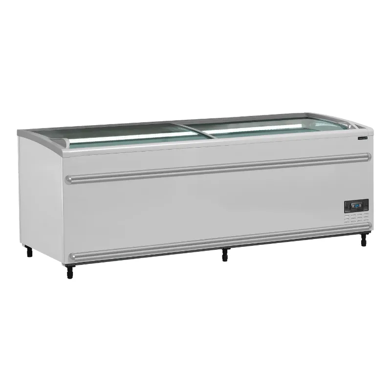 Frigorifero Congelatore Coperchio Vetro Curvo - Bianco - 584 L