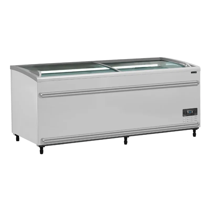 Frigorifero Congelatore Coperchio Vetro Curvo - Bianco - 500 L