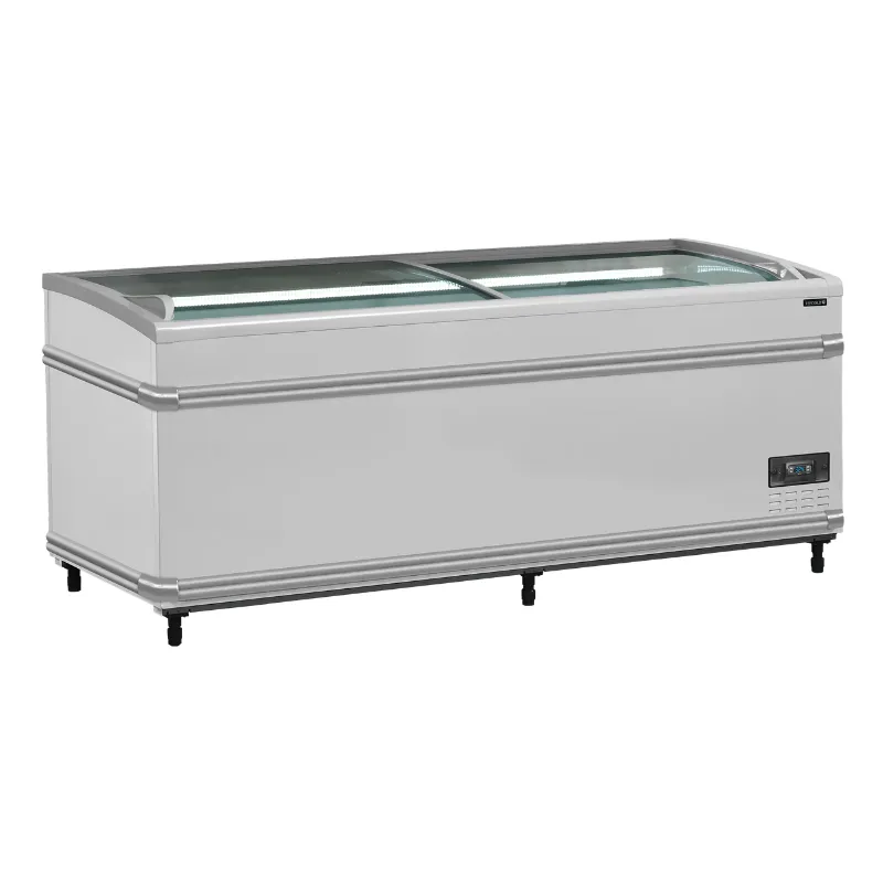 Frigorifero Congelatore Coperchio Vetro Curvo - Bianco - 500 L