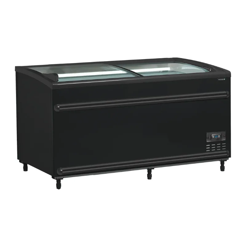 Frigorifero Congelatore Coperchio Vetro Curvo - Nero - 422 L