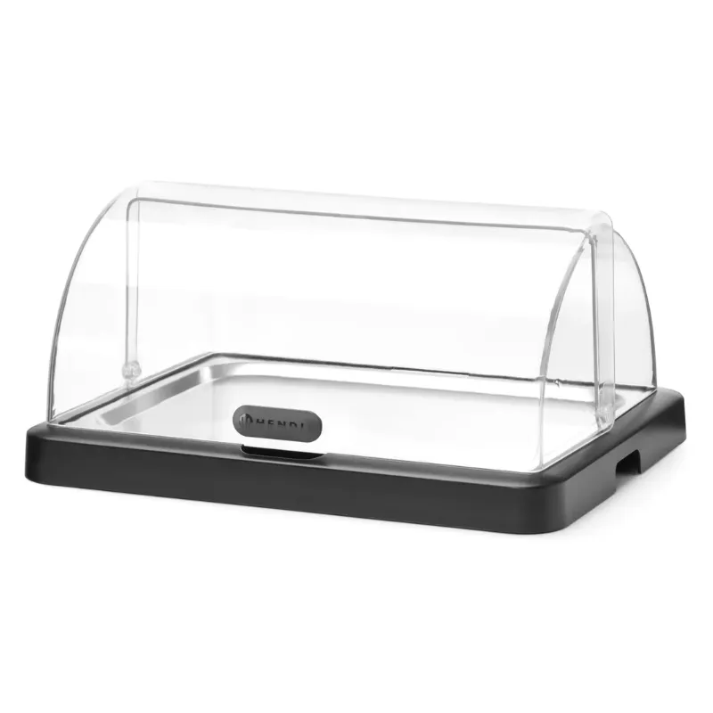Vetrina Buffet con Coperchio Scorrevole UNIQ - Nero
