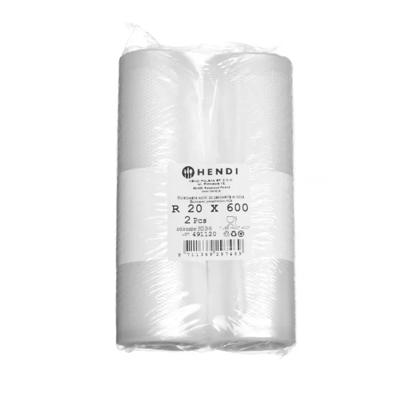 Rotolo Sacchetti Sottovuoto Goffrato - 6000 x 200 mm - Confezione da 2
