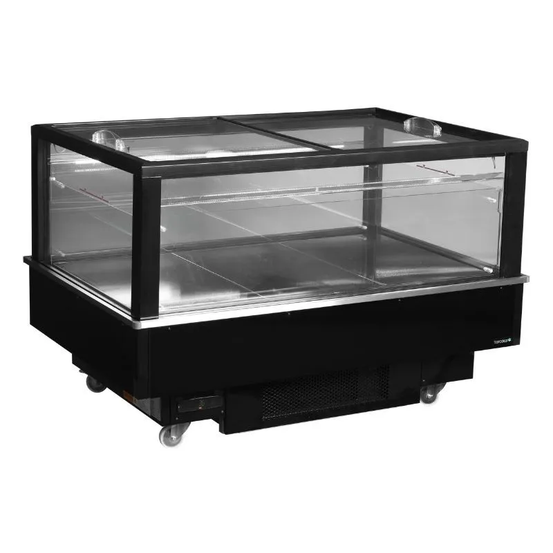 Frigorifero Congelatore Coperchio Vetro Nero - 320 L